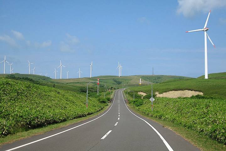 View along road into the distance