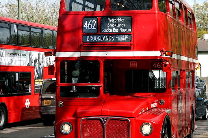 London buses at museum