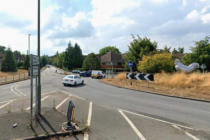 Roundabout near Dorking Surrey