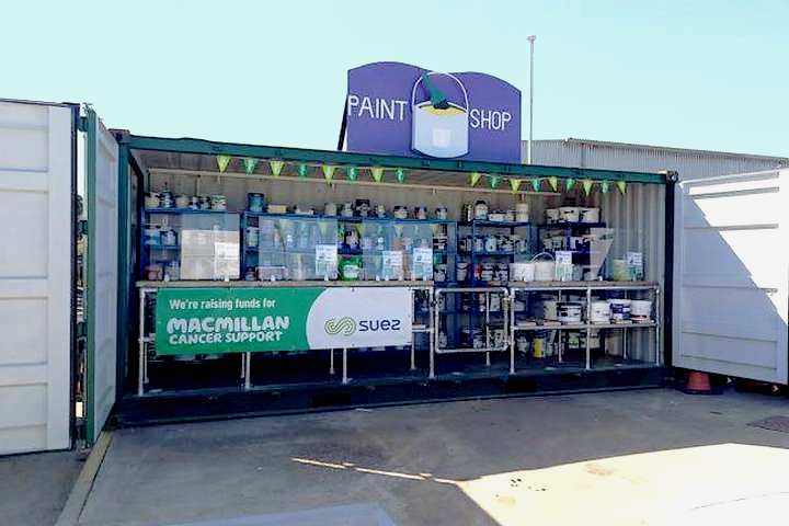 Recycling centre for paint